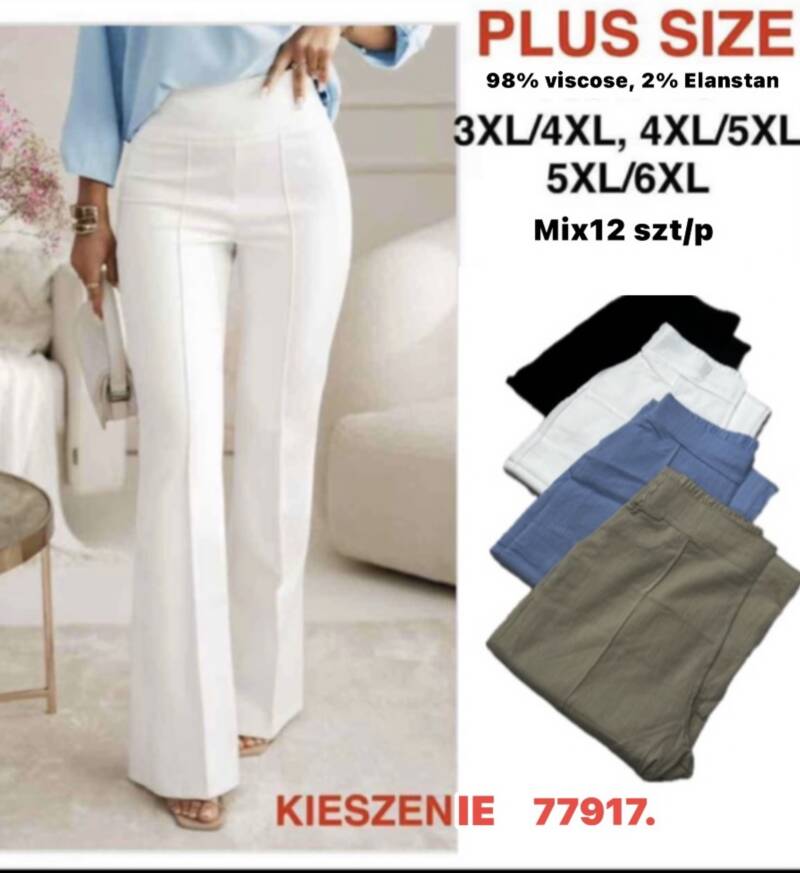 Spodnie damskie Roz 3XL-6XL, Mix Kolor Paczka 12 szt